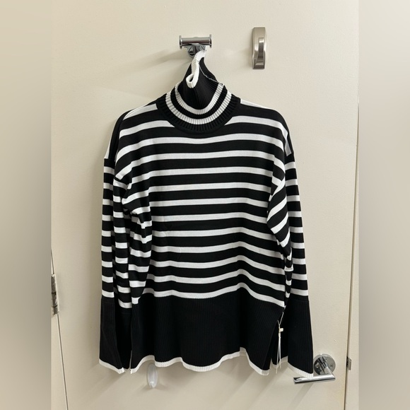 Commense Parisian Stripe Mock Neck Sweater. Only worn once. - Picture 4 of 8